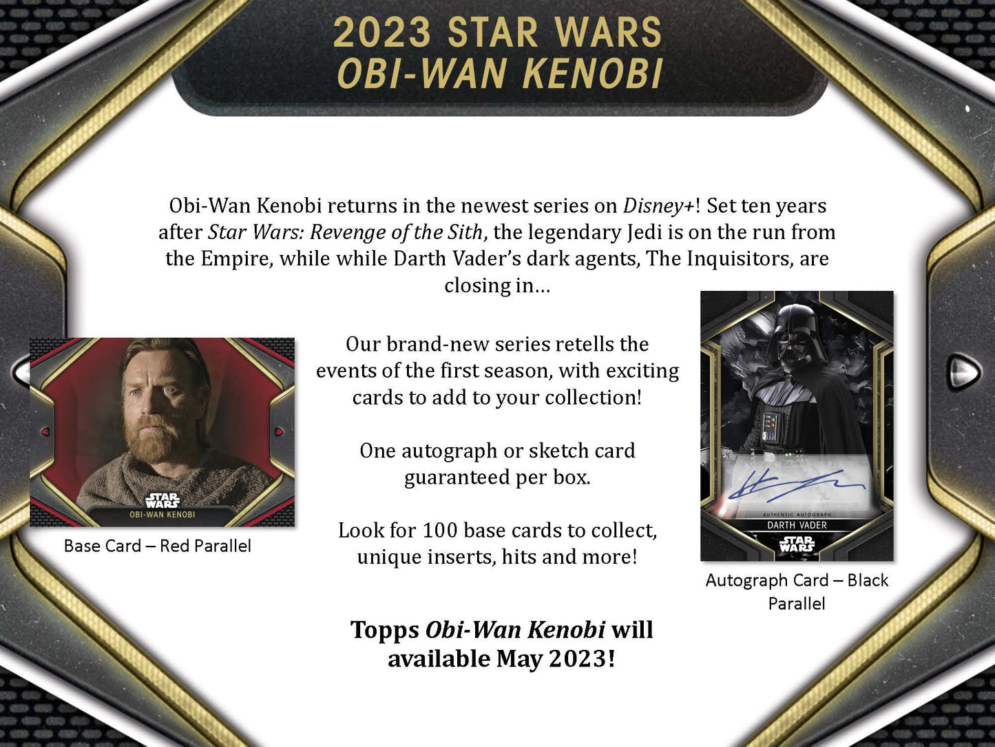 2023 Topps Star Wars Obi-Wan Kenobi Collectors Hobby Box with 2 Tins