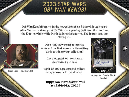 2023 Topps Star Wars Obi-Wan Kenobi Collectors Hobby Box with 2 Tins