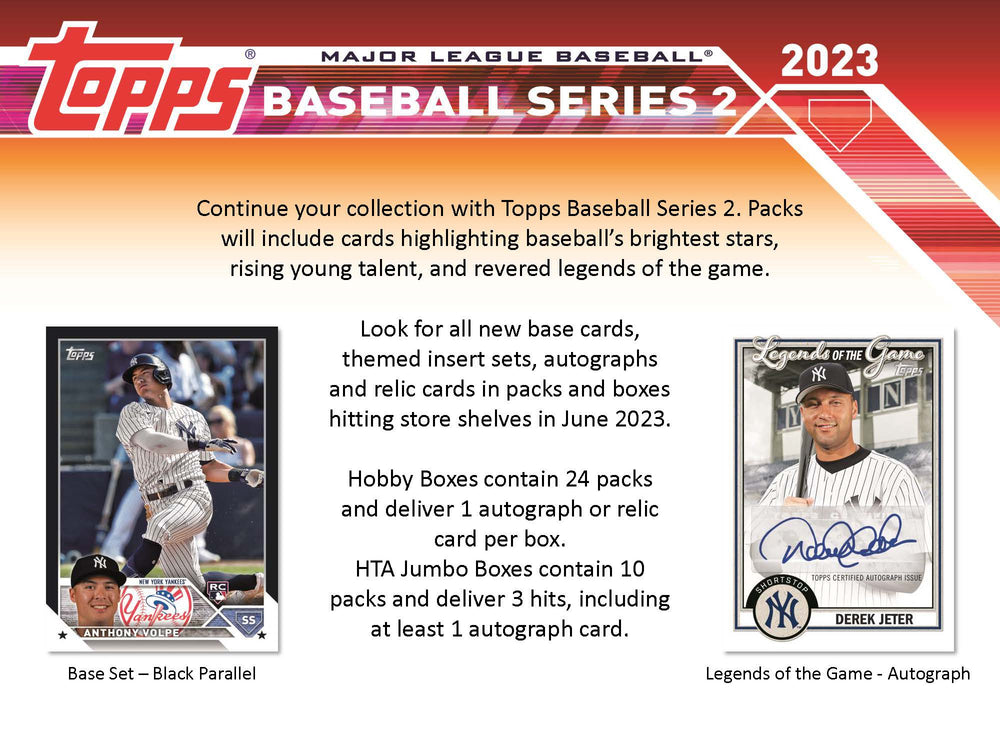 2023 Topps Baseball Series 2 Case of 12 Hobby Card Boxes