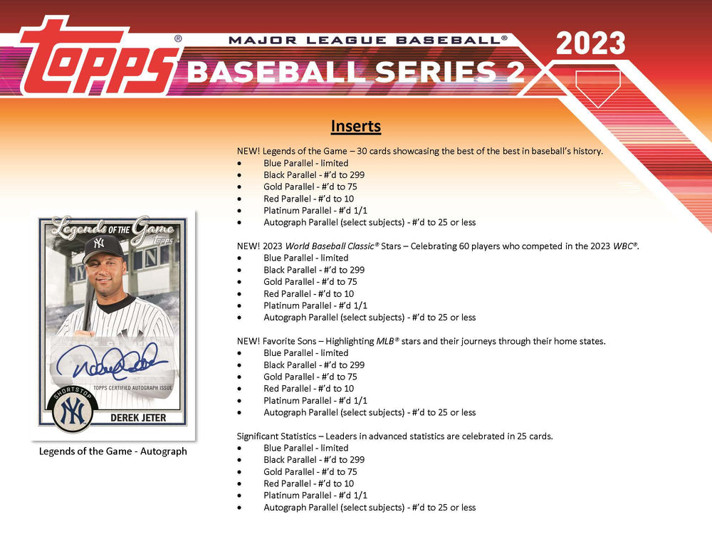 2023 Topps Baseball Series 2 Hobby Card Box
