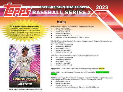 2023 Topps Baseball Series 2 Jumbo HTA Card Box