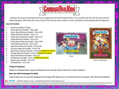 2023 Topps Garbage Pail Kids Chrome Hobby Box GPK Original Series 6