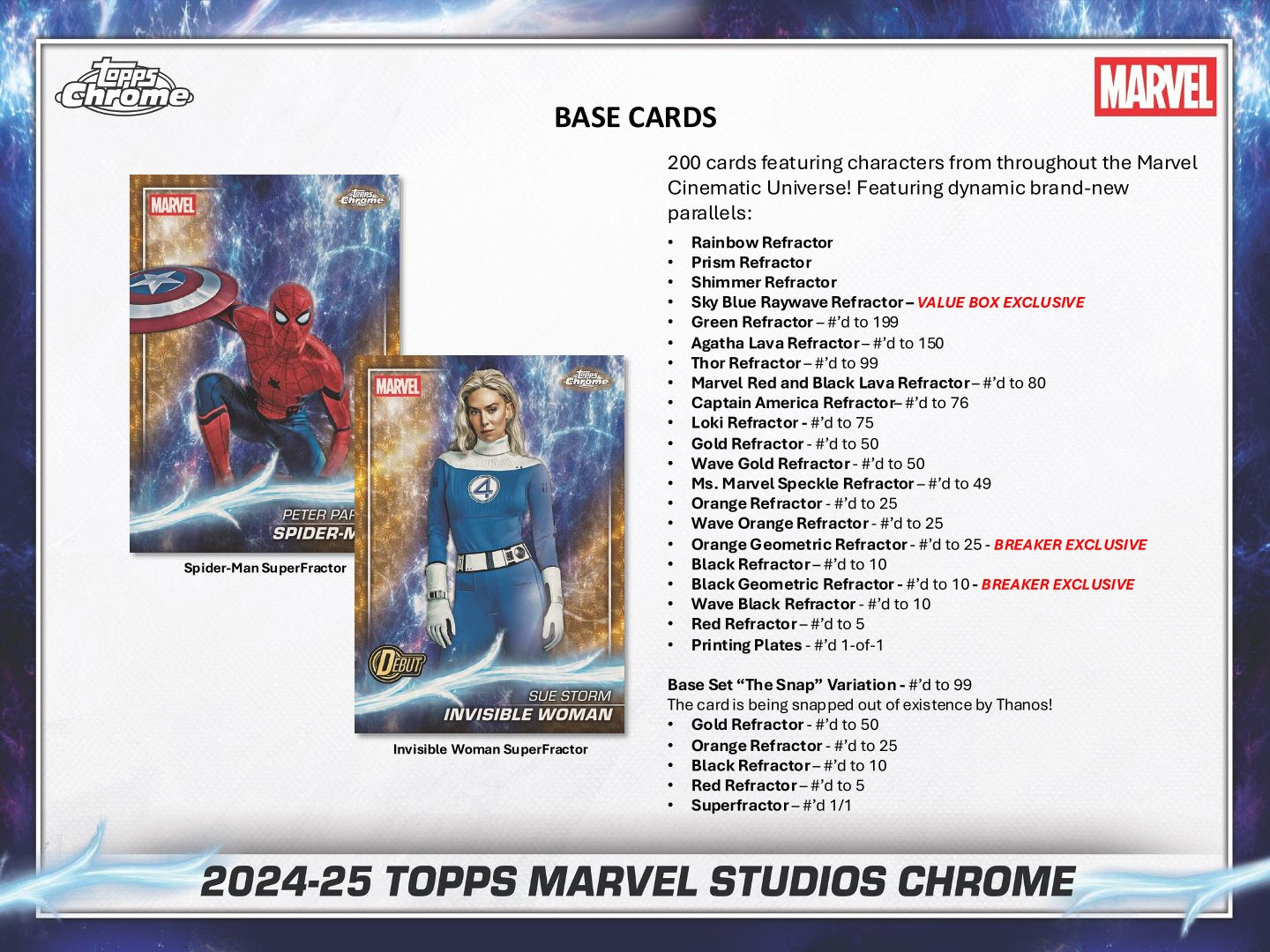 2025 Topps Marvel Studios Chrome Value Box
