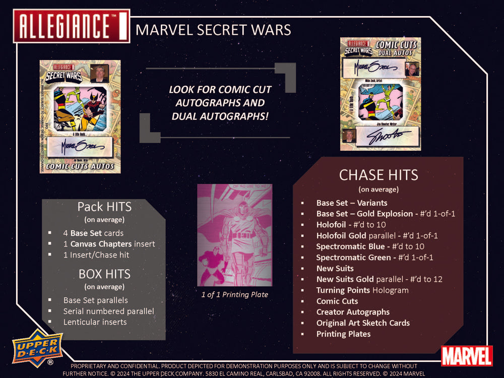 2024 UD Marvel Allegiance Secret Wars Hobby Box