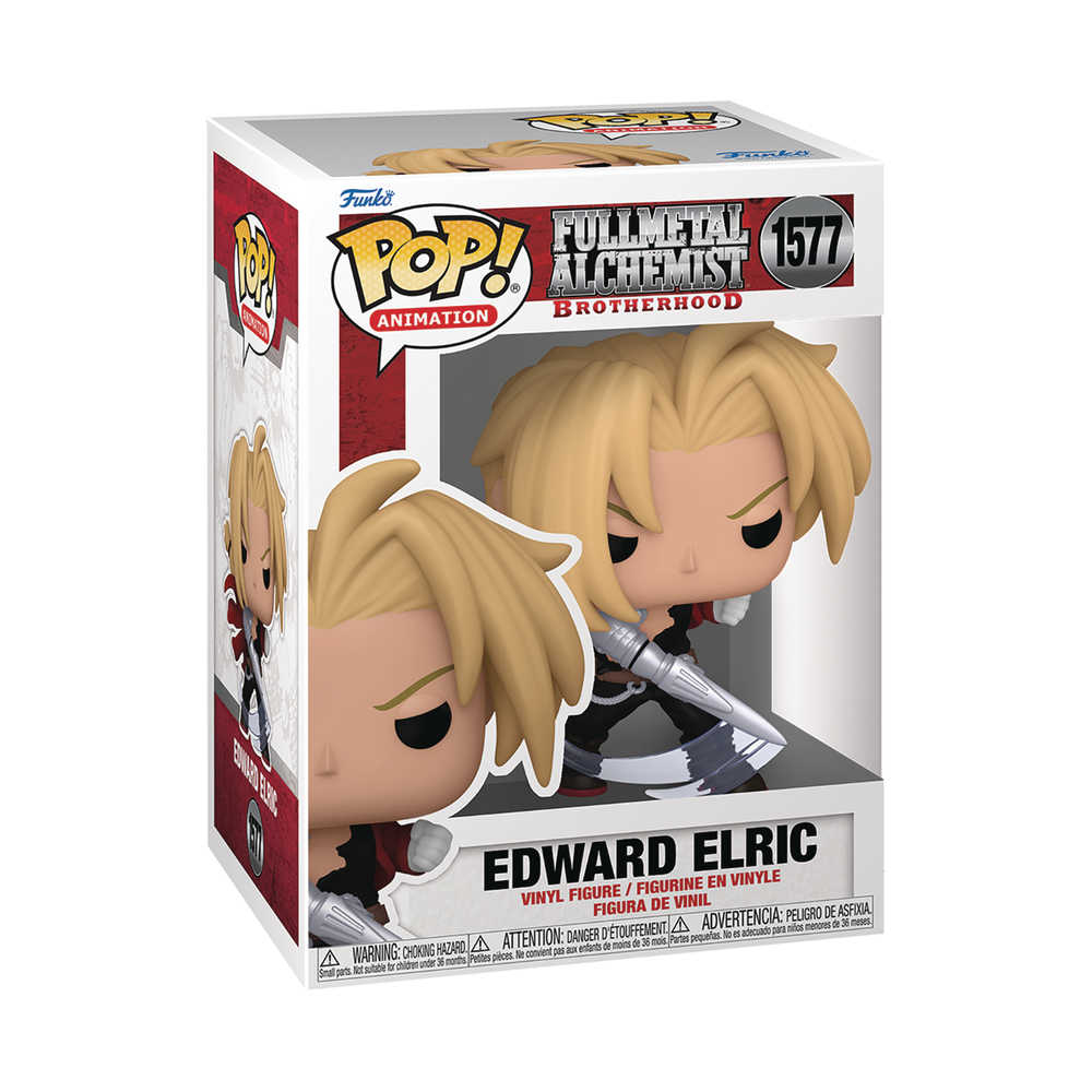 Pop Animation Fullmetalalchem Brohood E Elric W/Blade Vinyl Fi