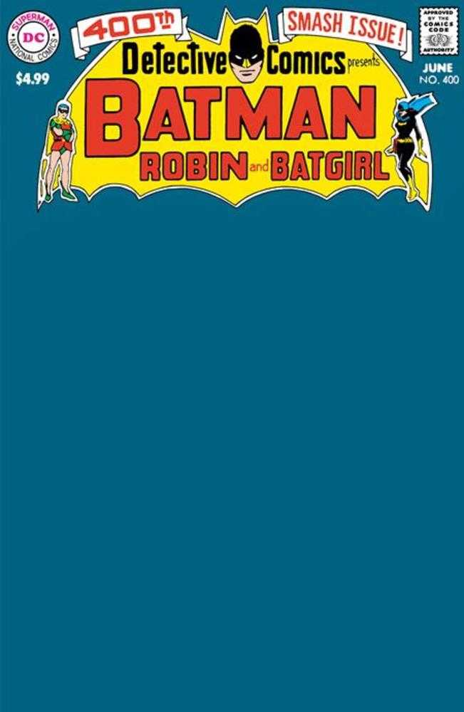 Detective Comics #400 Facsimile Edition Cover C Blank Variant