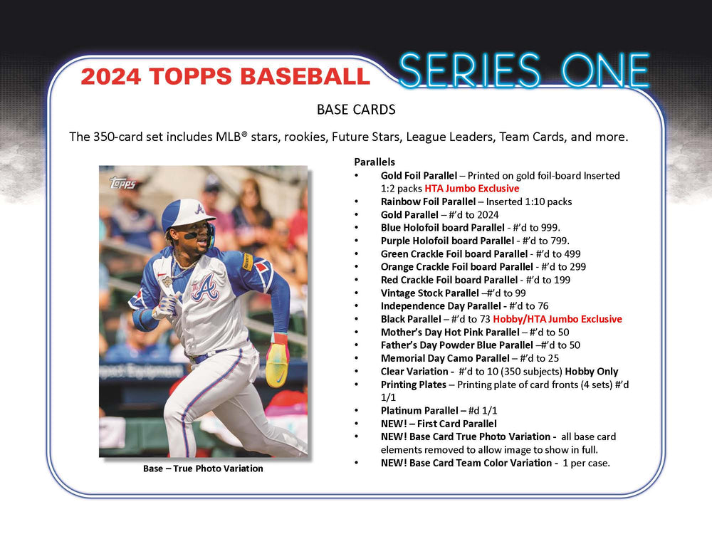 2024 Topps Baseball Series 1 Hobby Card Pack