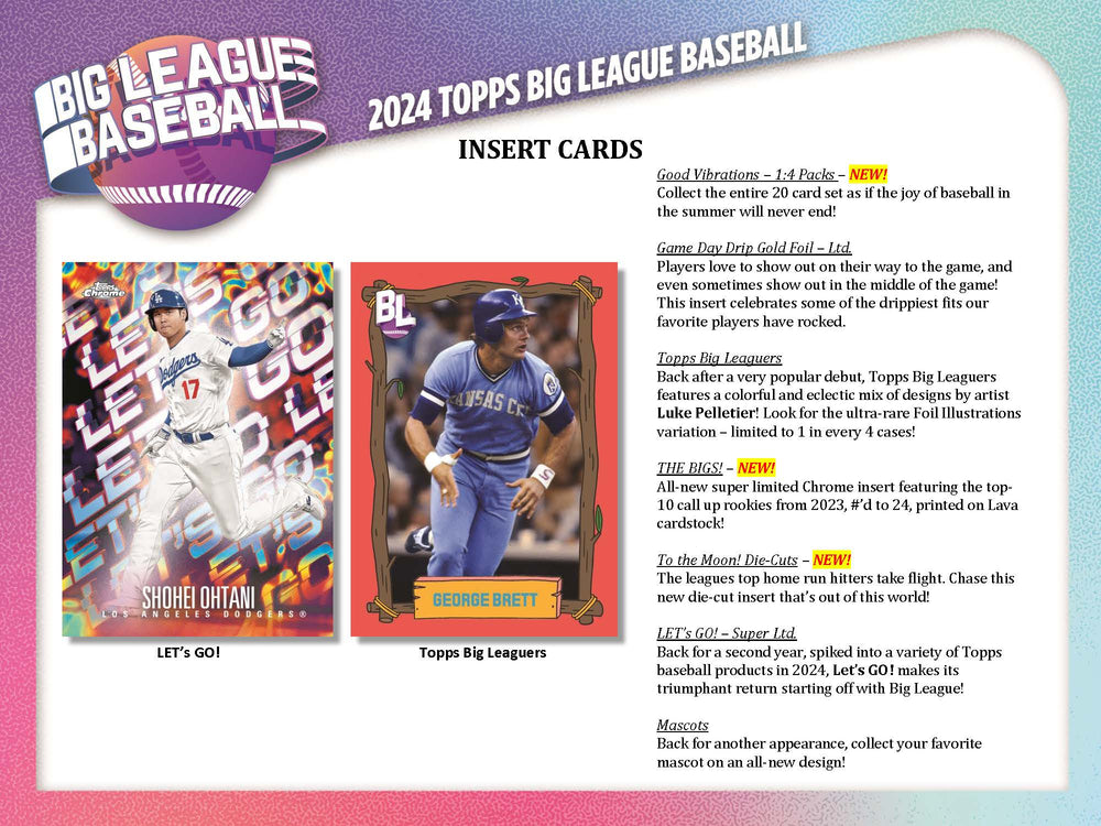 2024 Topps Big League Baseball Hobby Card Box