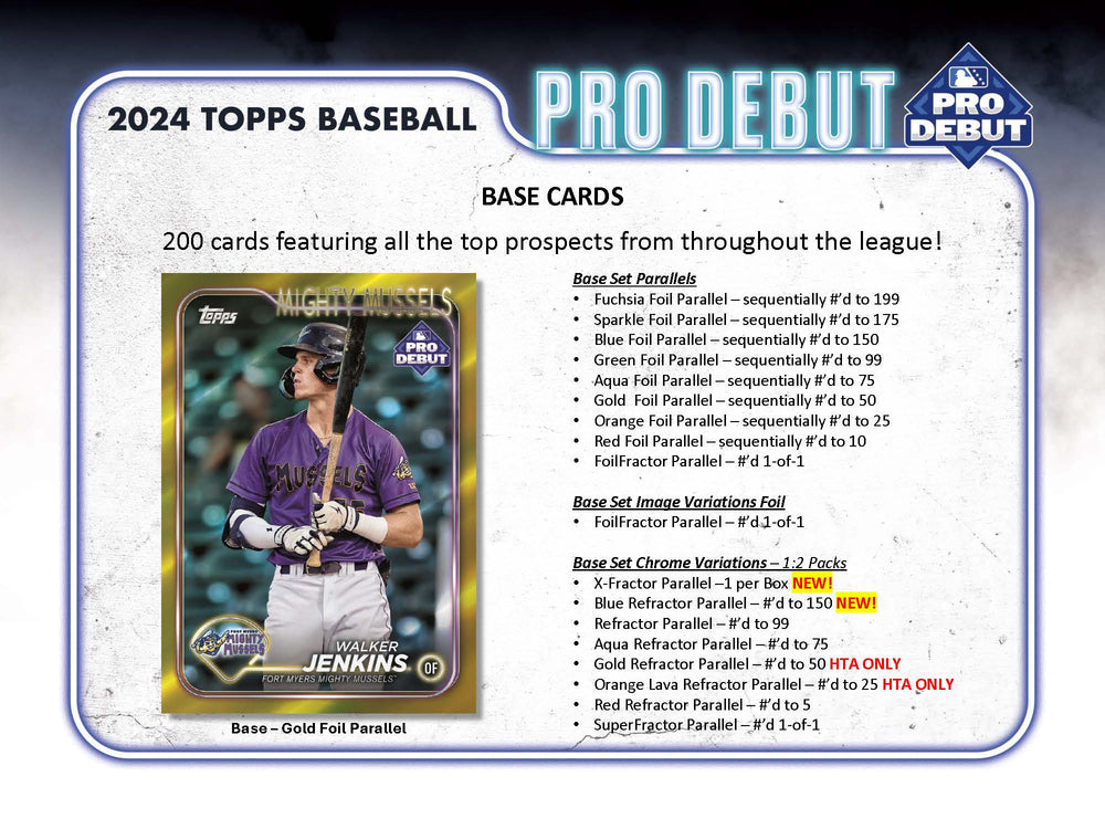 2024 Topps Pro Debut Baseball Jumbo Box