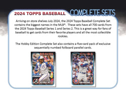 2024 Topps Baseball Complete Hobby Factory Set + 5 Card Parallel Pack