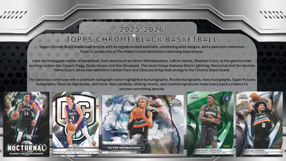 2025-26 Topps Chrome Black Basketball Hobby Box