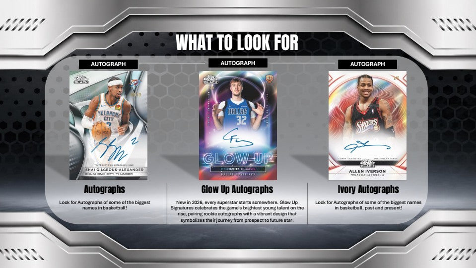 2025-26 Topps Chrome Black Basketball Hobby Box