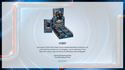 2025-26 Topps Chrome Update Series Basketball Hobby Box