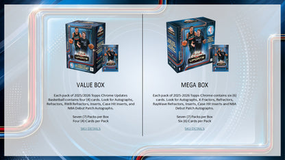 2025-26 Topps Chrome Update Series Basketball Hobby Box