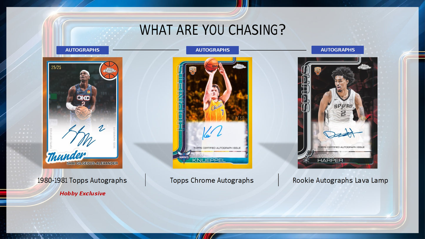 2025-26 Topps Chrome Update Series Basketball Hobby Box