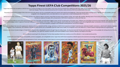 2025-26 Topps Finest UEFA Club Competitions Soccer Hobby Box