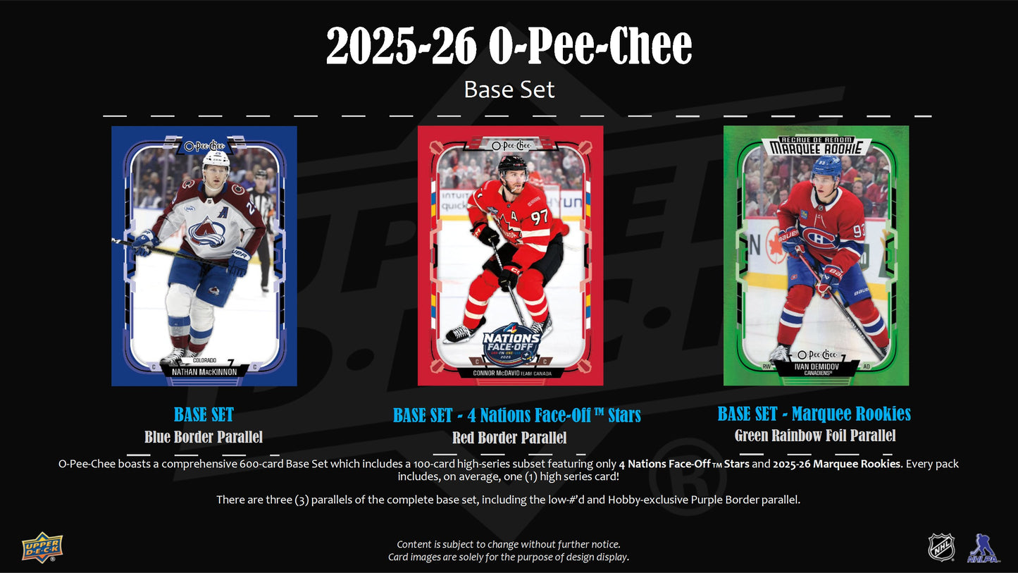 2025-26 Upper Deck O-Pee-Chee Hockey Hobby Box