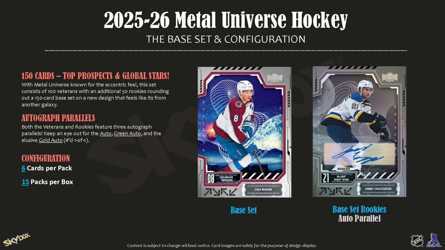 2025-26 Skybox Metal Universe Hockey Hobby Box