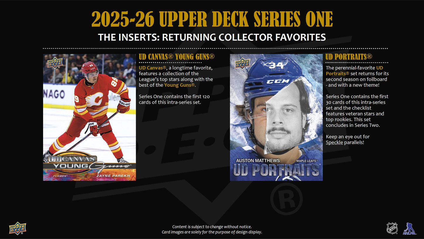2025-26 Upper Deck Series 1 Hockey Blaster Box