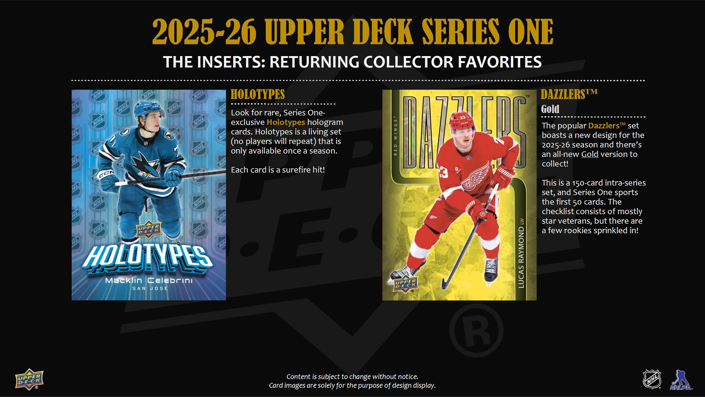 2025-26 Upper Deck Series 1 Hockey Blaster Box