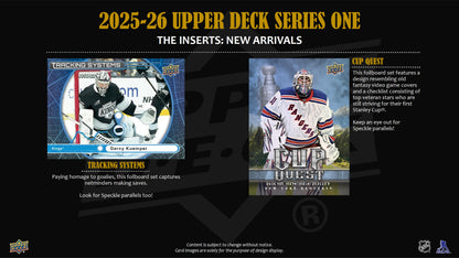 2025-26 Upper Deck Series 1 Hockey Blaster Box
