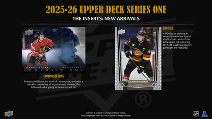 2025-26 Upper Deck Series 1 Hockey Blaster Box