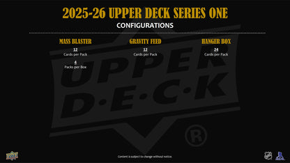 2025-26 Upper Deck Series 1 Hockey Blaster Box