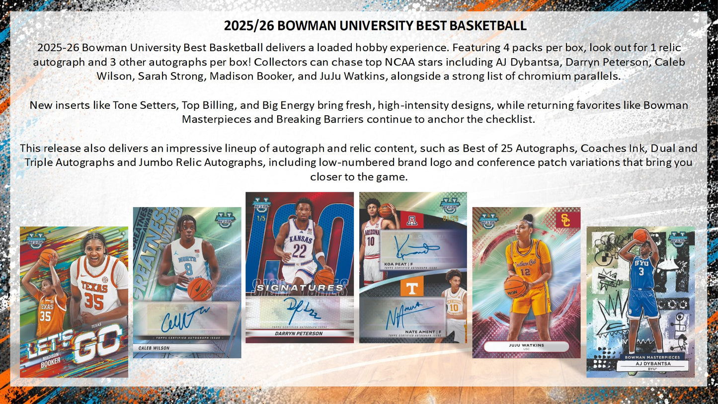 2025-26 Bowman University Best Basketball Hobby Box