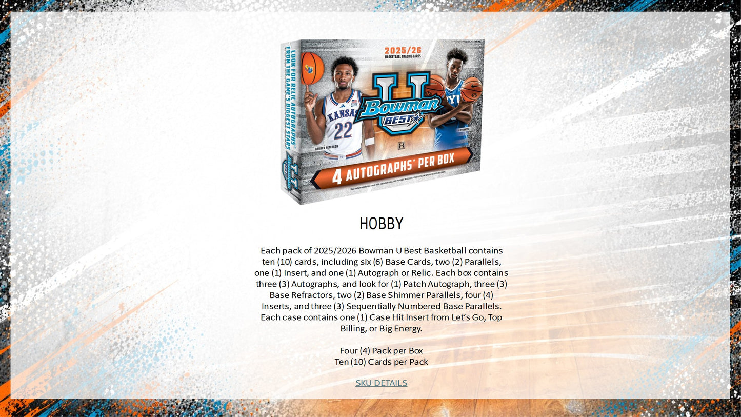 2025-26 Bowman University Best Basketball Hobby Box