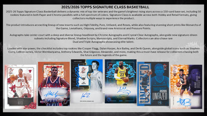2025-26 Topps Signature Class Basketball Value Box