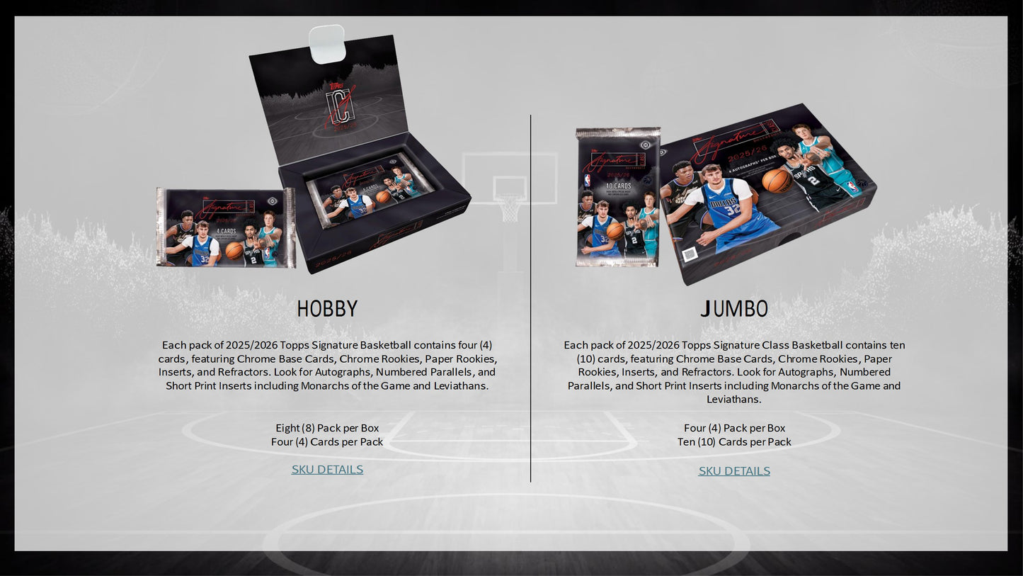 2025-26 Topps Signature Class Basketball Value Box