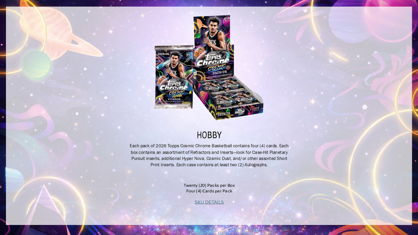 2025-26 Topps Cosmic Chrome Basketball Hobby Box