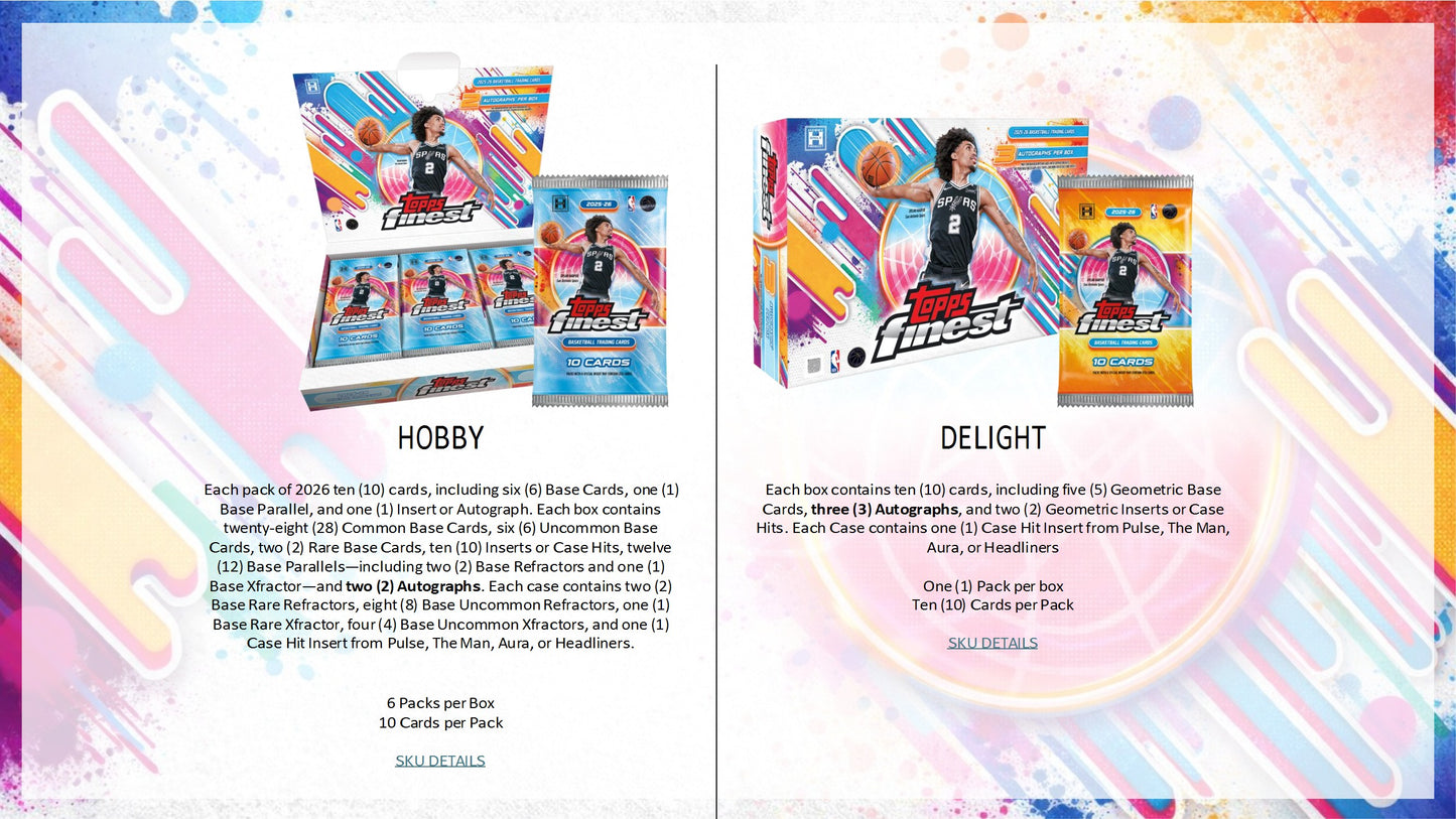 2025-26 Topps Finest NBA Basketball Hobby Box