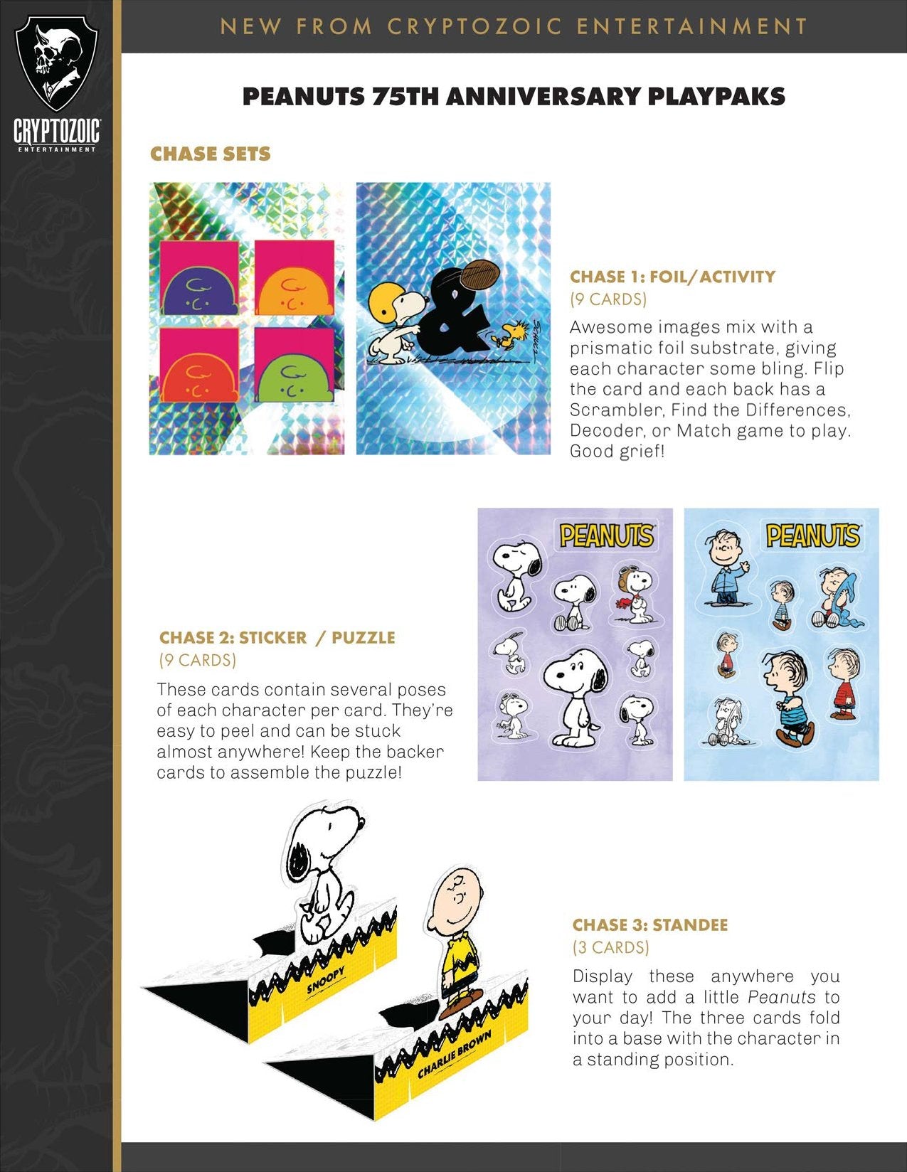 2025 Cryptozoic Peanuts Playpaks: 75 Years Trading Card Box