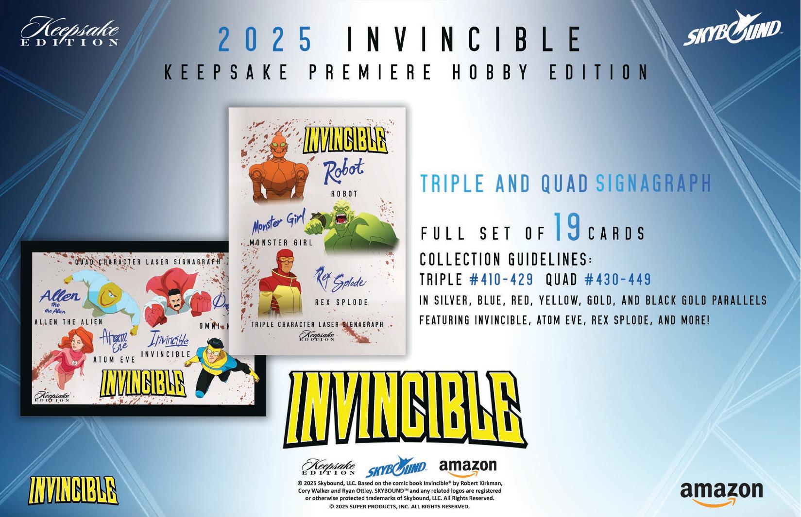 Pick Your Favorite Invincible Season 1 Keepsake Trading Card! 2025 Pop Art #171-190