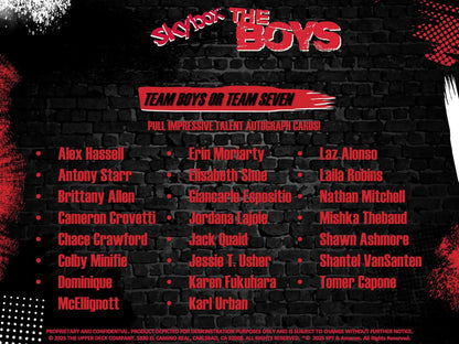 2025 Upper Deck Skybox The Boys Hobby Box