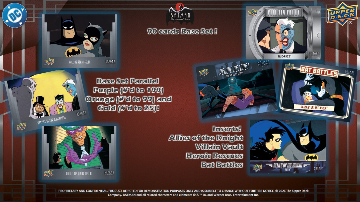 2026 Upper Deck Batman the Animated Series Hobby Box