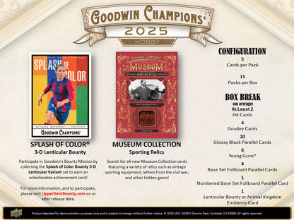 2025 Upper Deck Goodwin Champions Trading Card Box