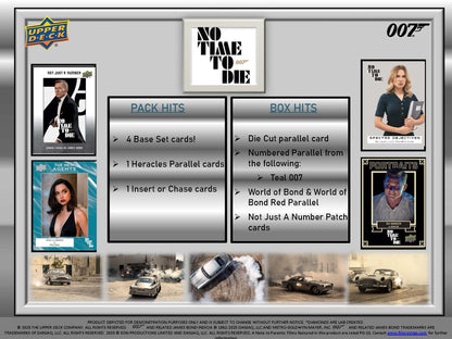 2025 Upper Deck James Bond No Time To Die Hobby Box