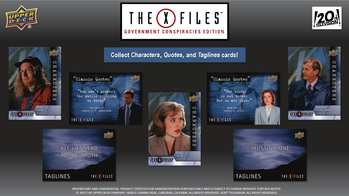 2025 Upper Deck The X-Files Government Conspiracies Edition Hobby Box