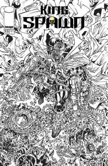 King Spawn #55 Cover B Harvey Tolibao Black & White Variant