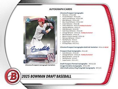 2025 Topps Bowman Draft Baseball Hobby Box
