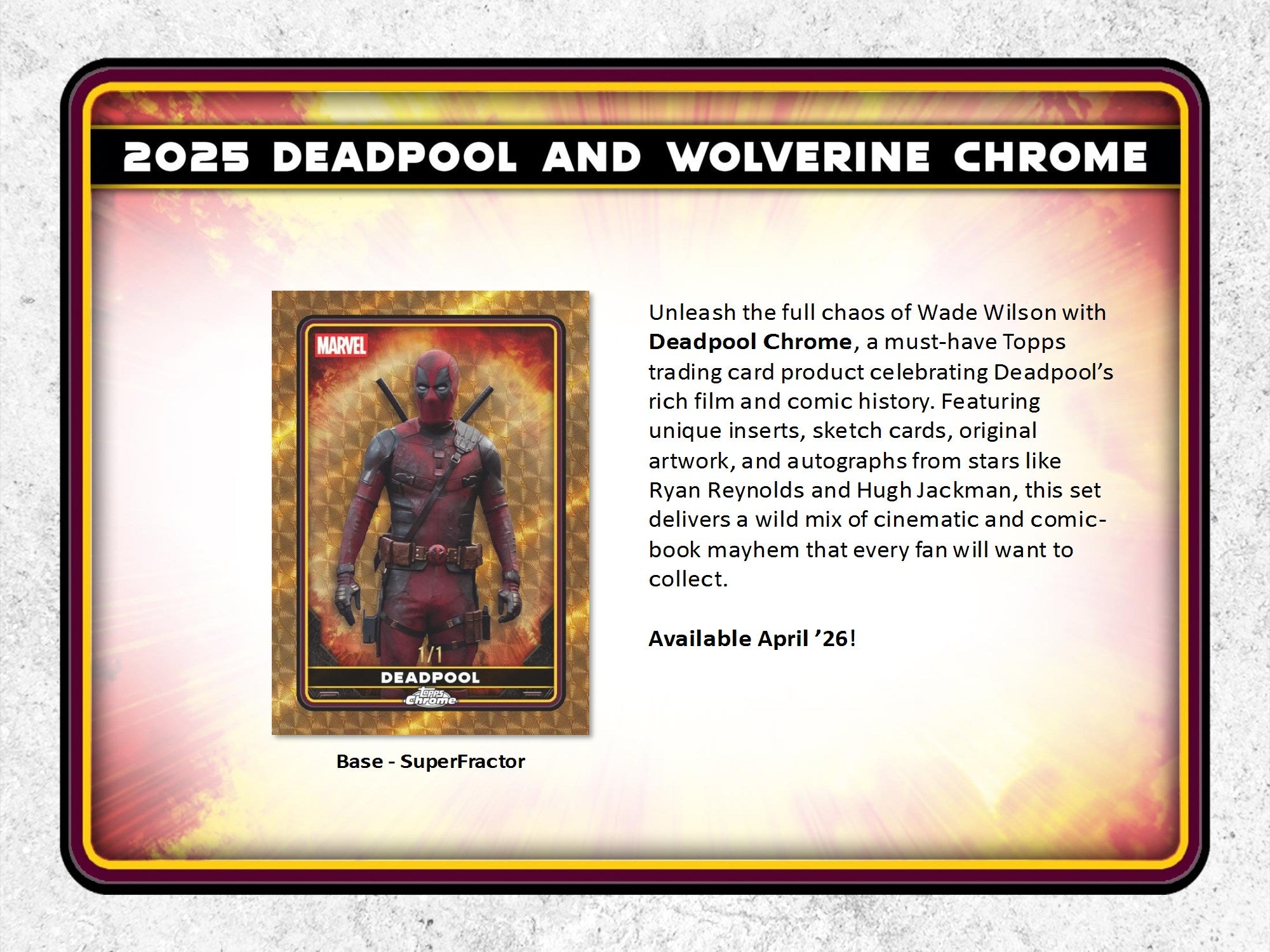 2025 Topps Marvel Chrome Deadpool Value Box – Digital Heroes