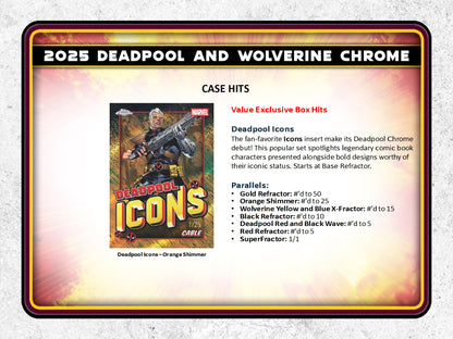 2025 Topps Marvel Chrome Deadpool Value Box