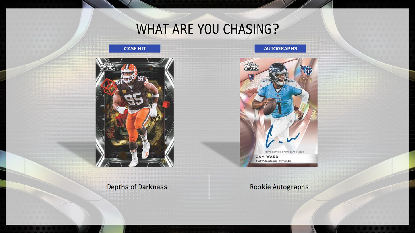 2025 Topps Black Chrome Football Hobby Box
