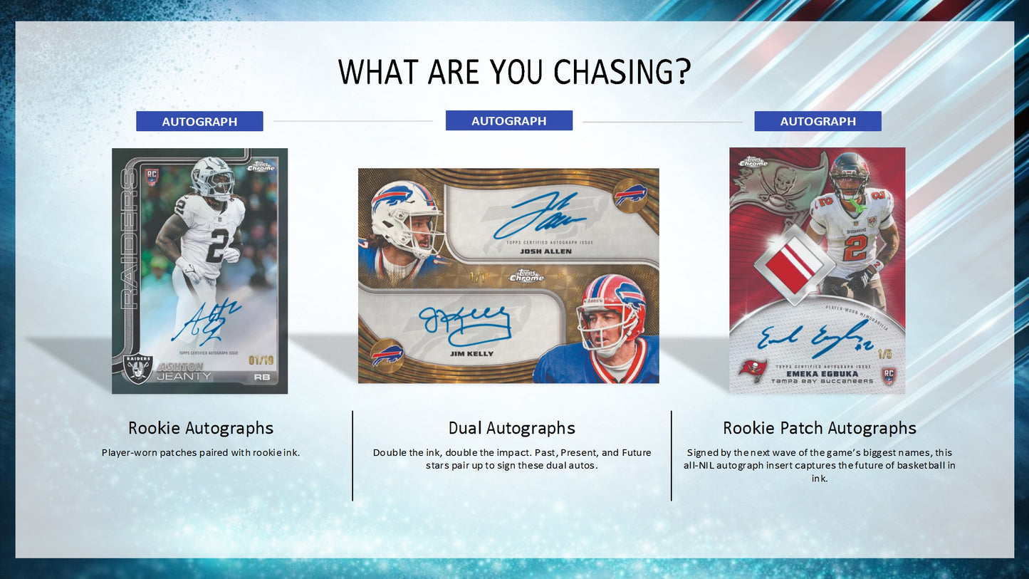2025 Topps Chrome Football Hanger Box