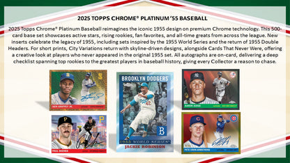 2025 Topps Chrome Platinum Anniversary Baseball Hobby Box
