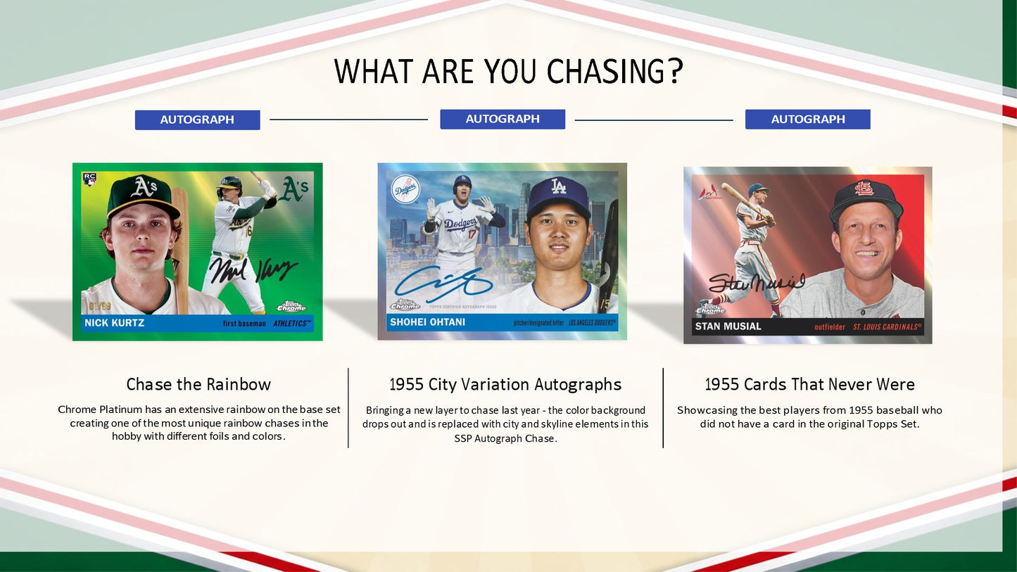 2025 Topps Chrome Platinum Anniversary Baseball Hobby Box