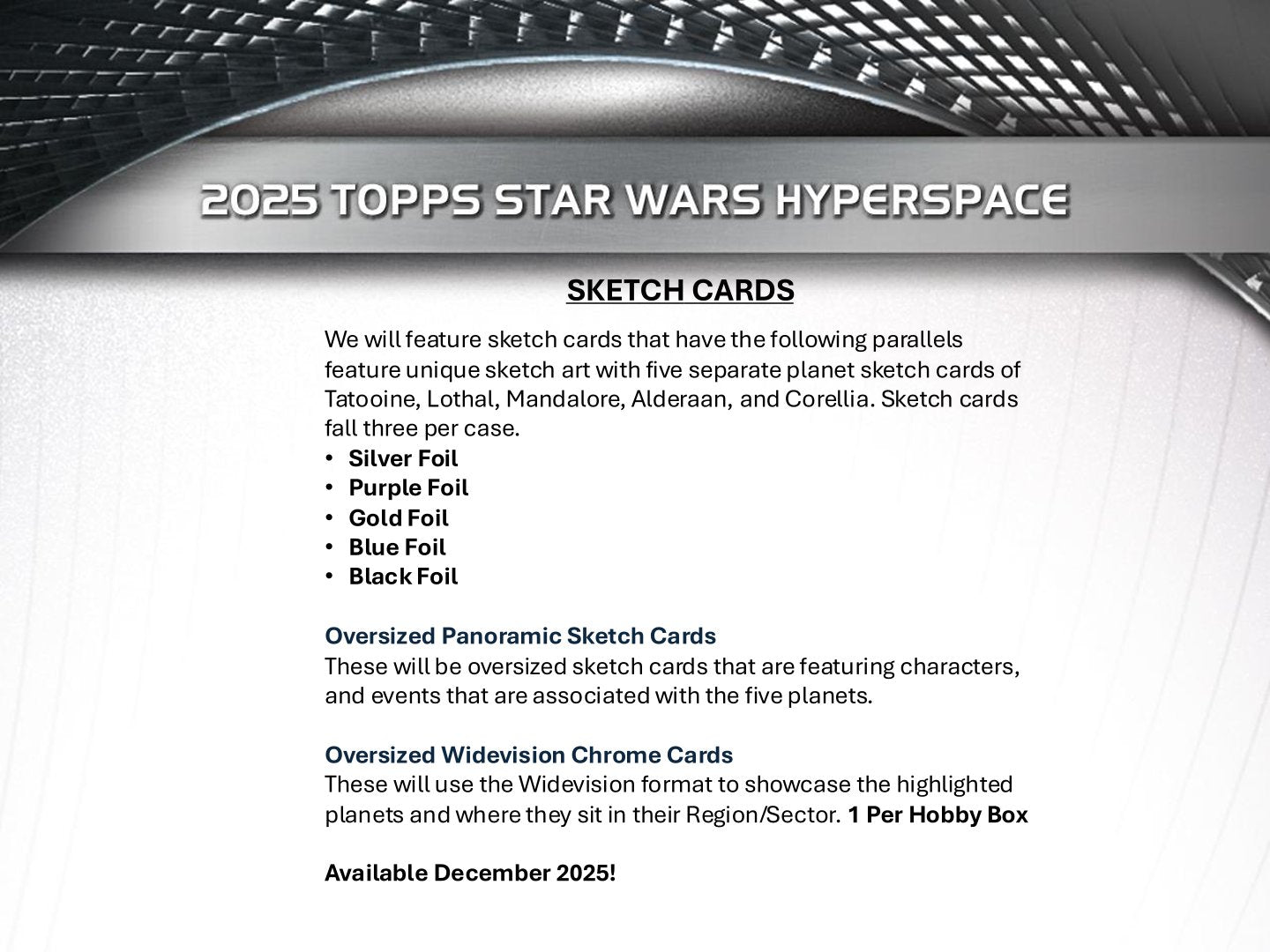 2025 Topps Star Wars Hyperspace Hobby Box
