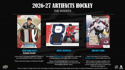 2026-27 Upper Deck Artifacts Hockey Sealed Hobby Box